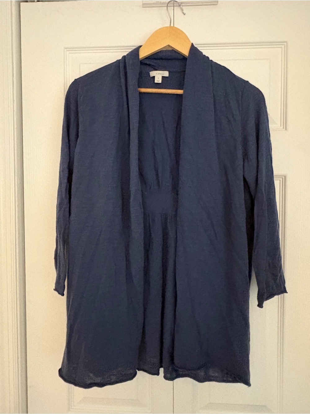 Blue Open-Front Lightweight Cardigan